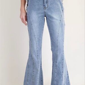 Easel Light Blue Wide Leg Jeans